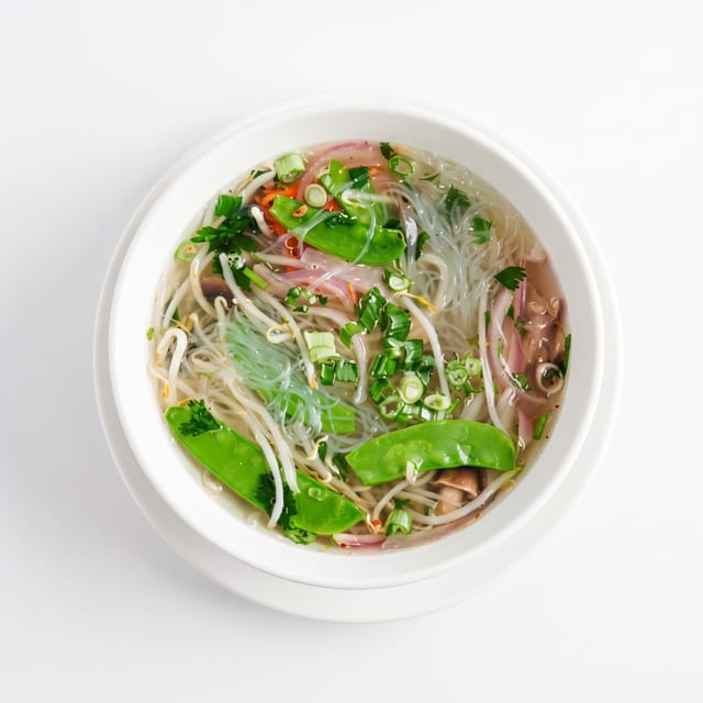 Vegetarian Clear Noodle Soup.