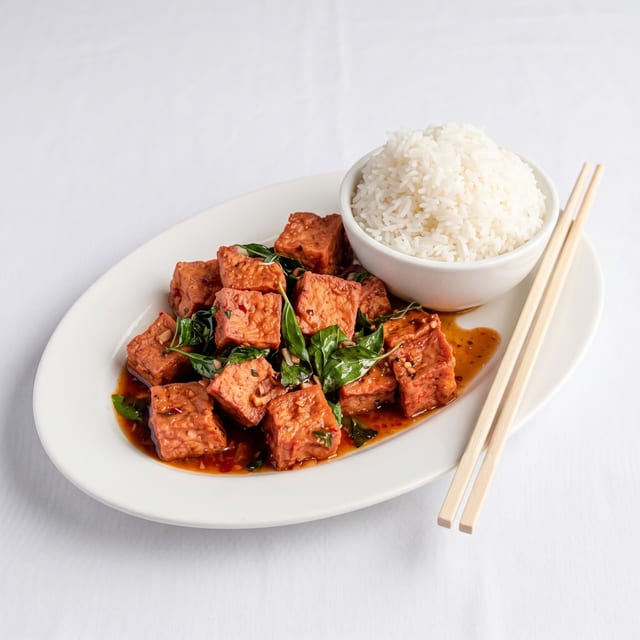 Tofu in Chili & Mint.