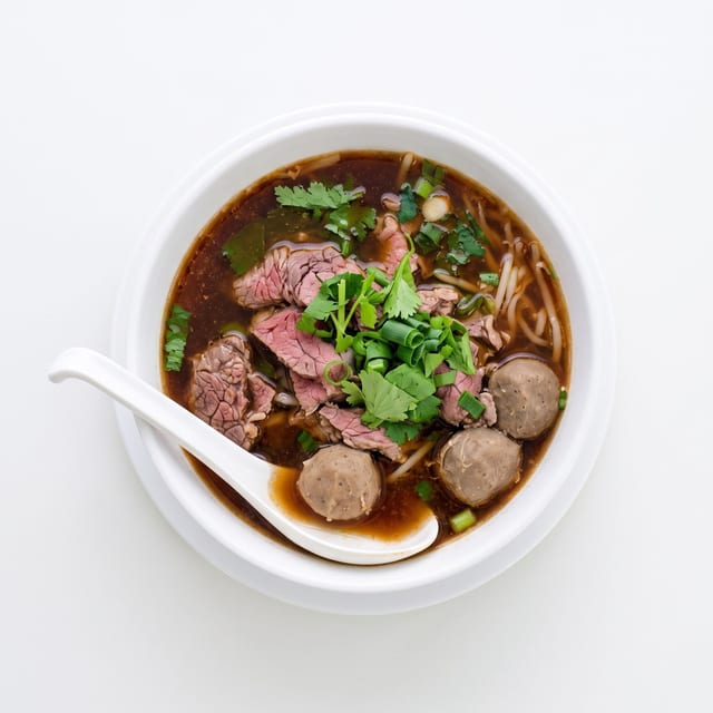 Beef & Beef Ball Noodle Soup.