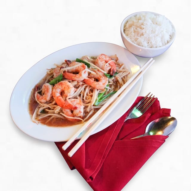 Bean Sprouts & Jumbo Shrimp.