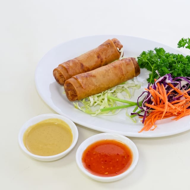 Thai Crispy Spring Egg Rolls.