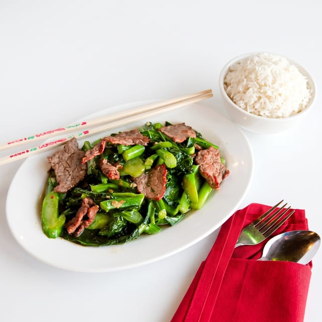 Chinese Broccoli with Certified Angus Beef.